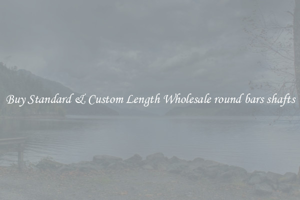 Buy Standard & Custom Length Wholesale round bars shafts
