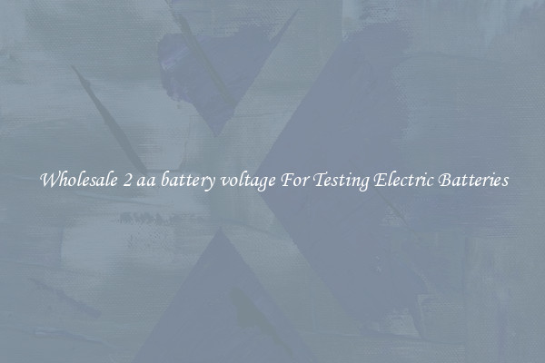 Wholesale 2 aa battery voltage For Testing Electric Batteries
