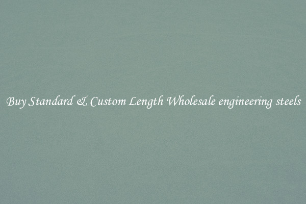 Buy Standard & Custom Length Wholesale engineering steels