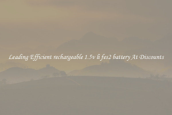Leading Efficient rechargeable 1.5v li fes2 battery At Discounts