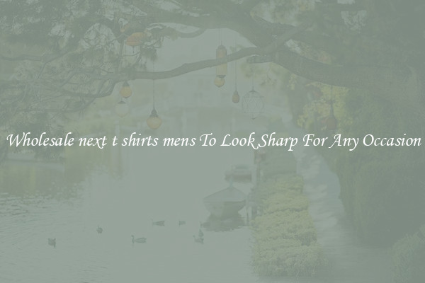 Wholesale next t shirts mens To Look Sharp For Any Occasion